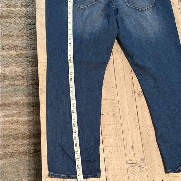 Jordache Blue Cropped Retro Style Jeans with Red Accents Size 18 - Picture 9 of 12
